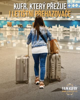 💥 Během pár minut v nákladovém prostoru zažije kufr víc než ty za celý let. Proto dáváme důraz na odolnost. 💪 Fajn kufry...